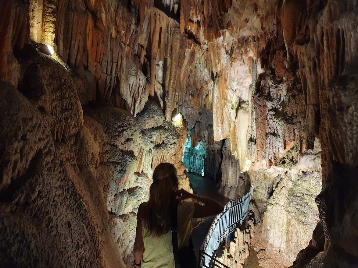 Walking through the Kefalonia caves