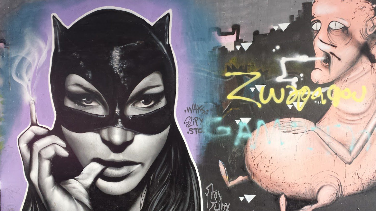 A photo of street art taken in Athens in the month of March
