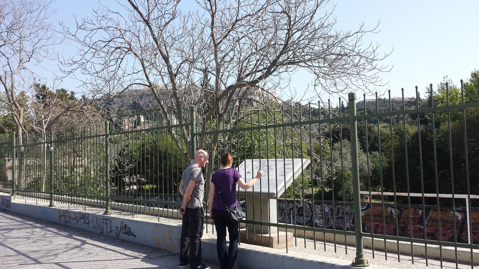 March can be T-Shirt weather in Athens, Greece