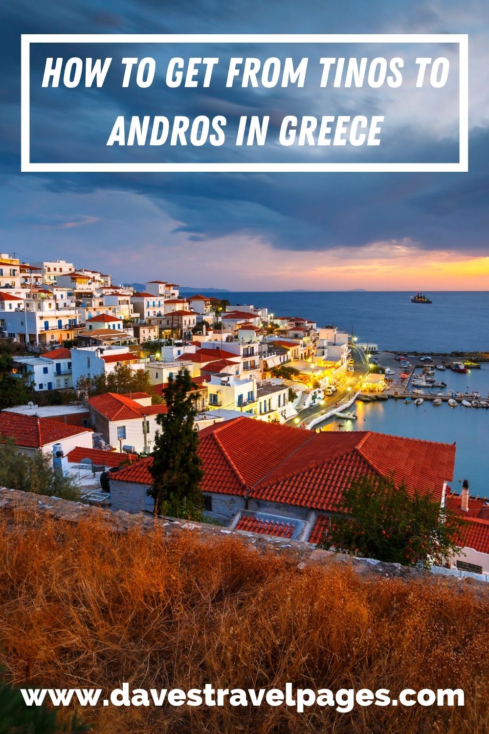 Taking the ferry from Tinos to Andros in Greece