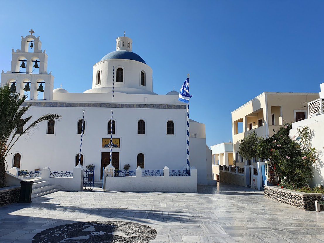 Santorini island in May