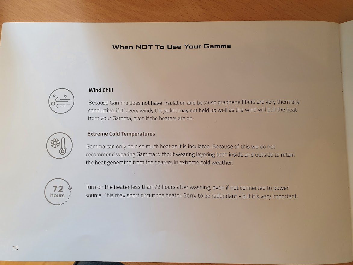 When not to wear the Gamma jacket