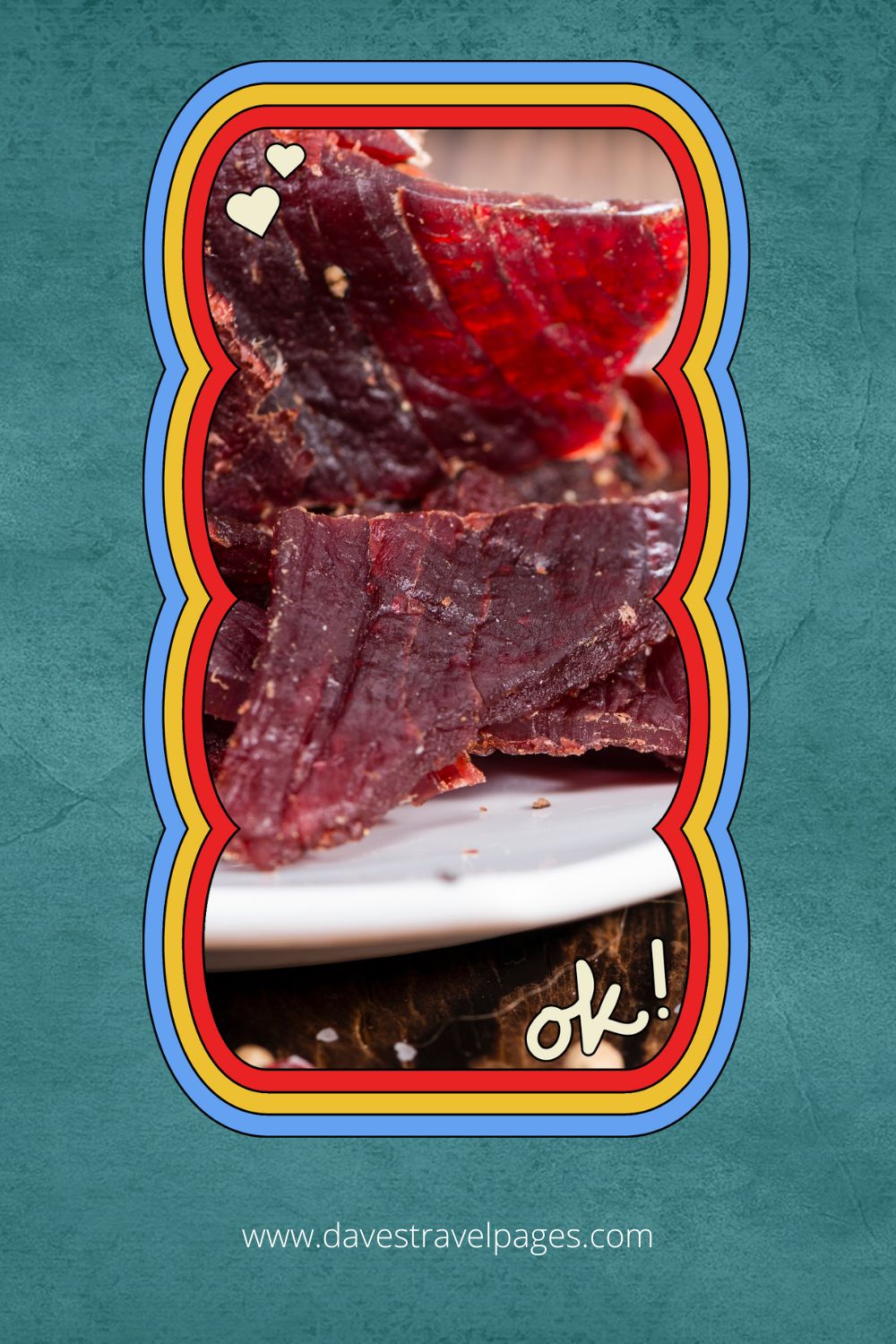 Beef jerky is a good food to keep in the car for when the road trip makes you hungry