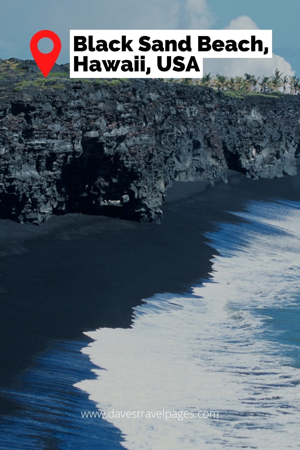 Black Sand Beach, Hawaii, USA