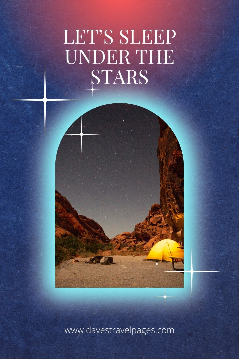 Let's sleep under the stars