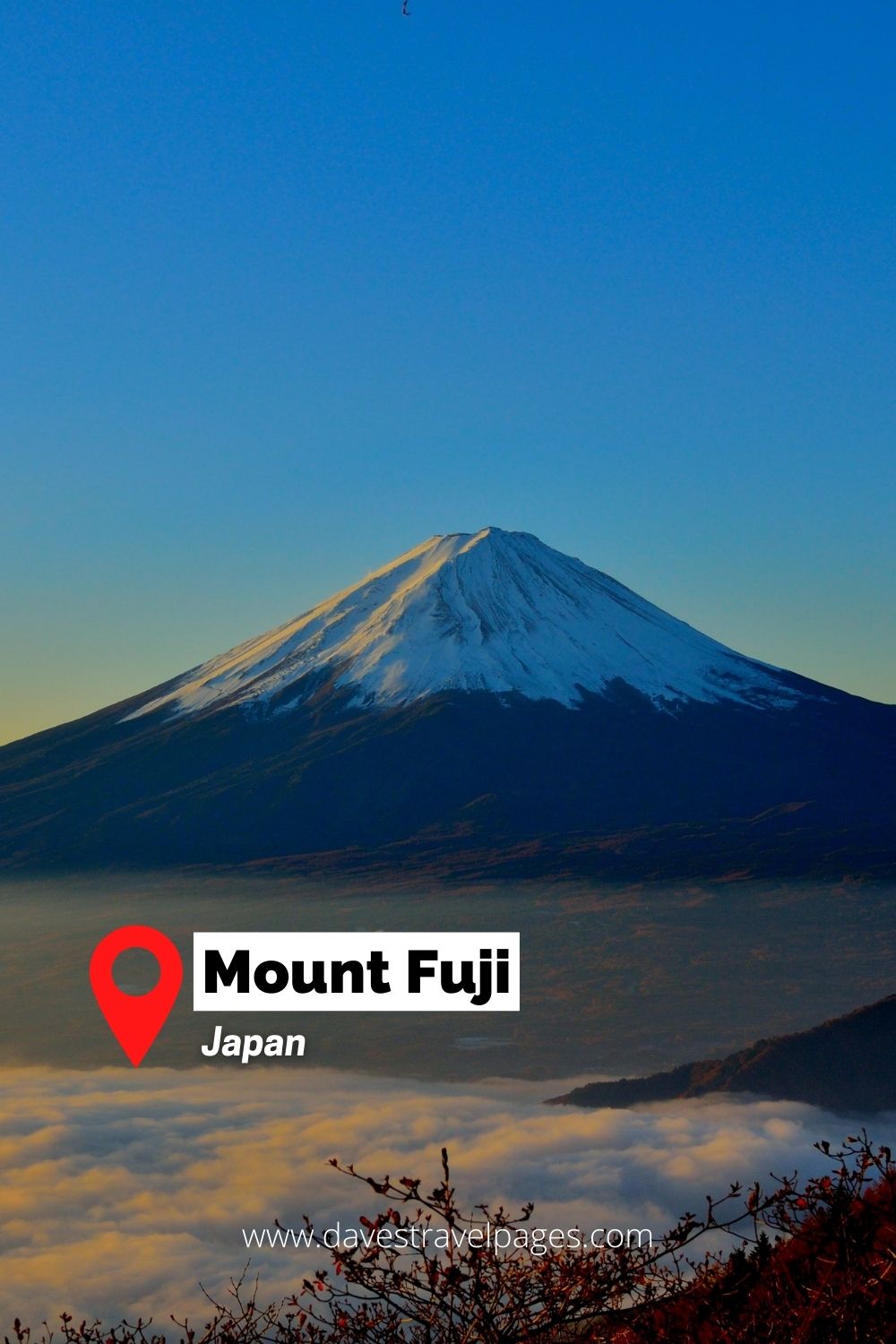 Mount Fuji in Japan is an iconic natural landmark