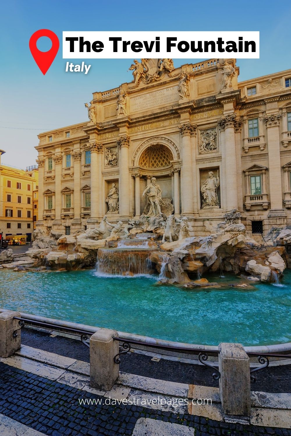 The Trevi Fountain is one of the most famous Europe monuments