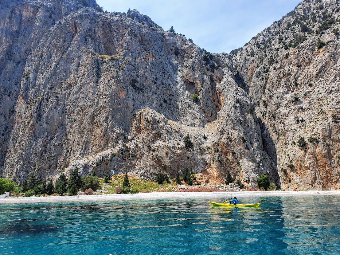 Kayaking to Saint Georges Bay in Symi