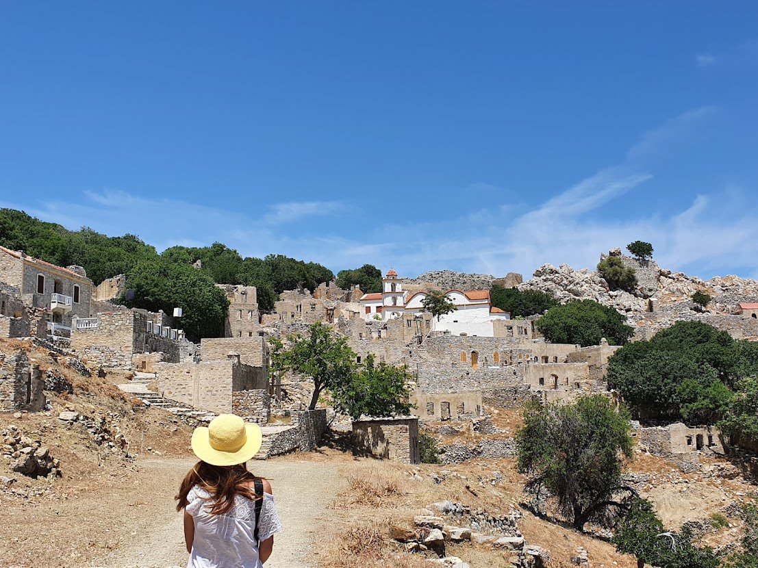 Mikro Chorio abandoned village in Tilos island