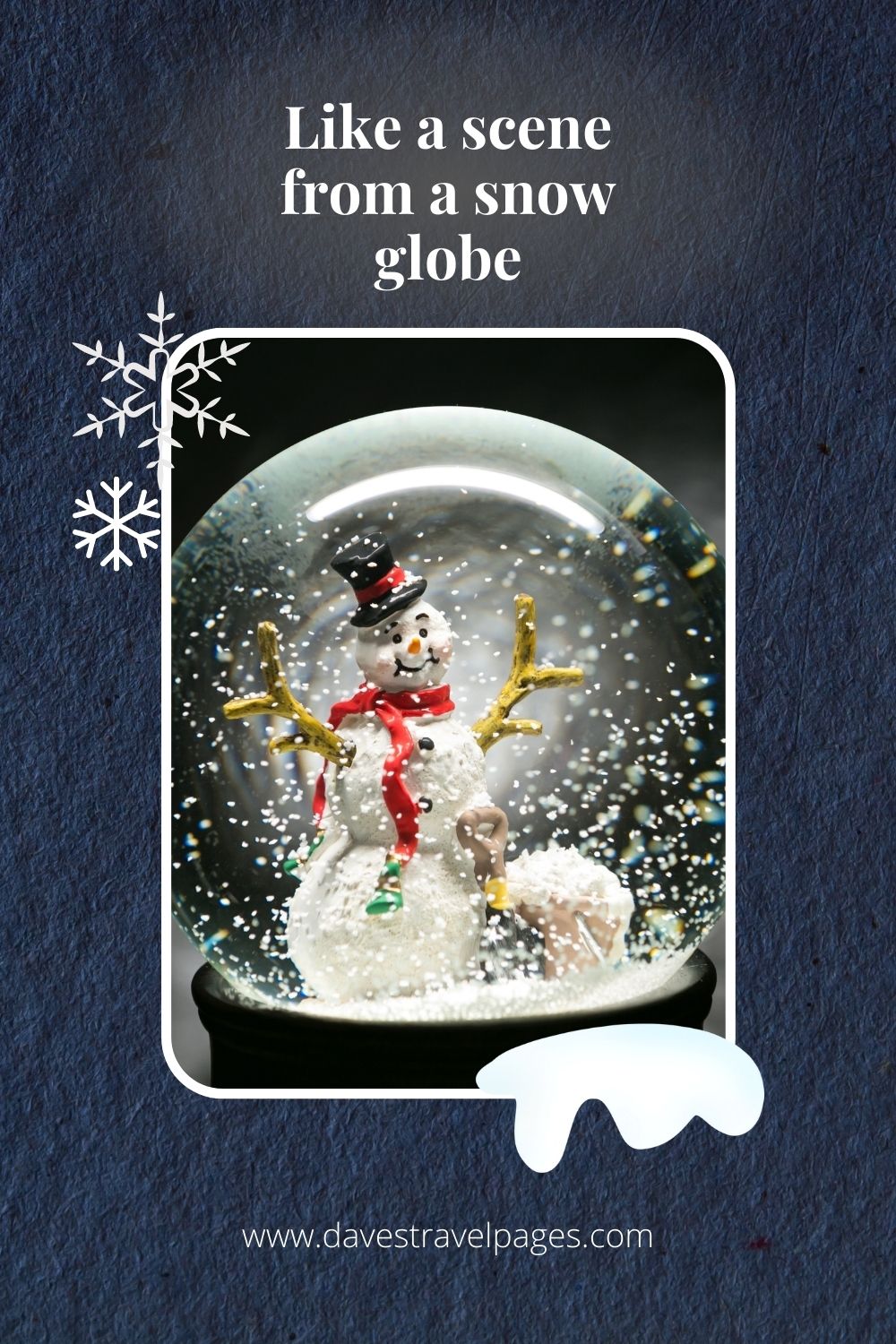 Like a scene from a snow globe
