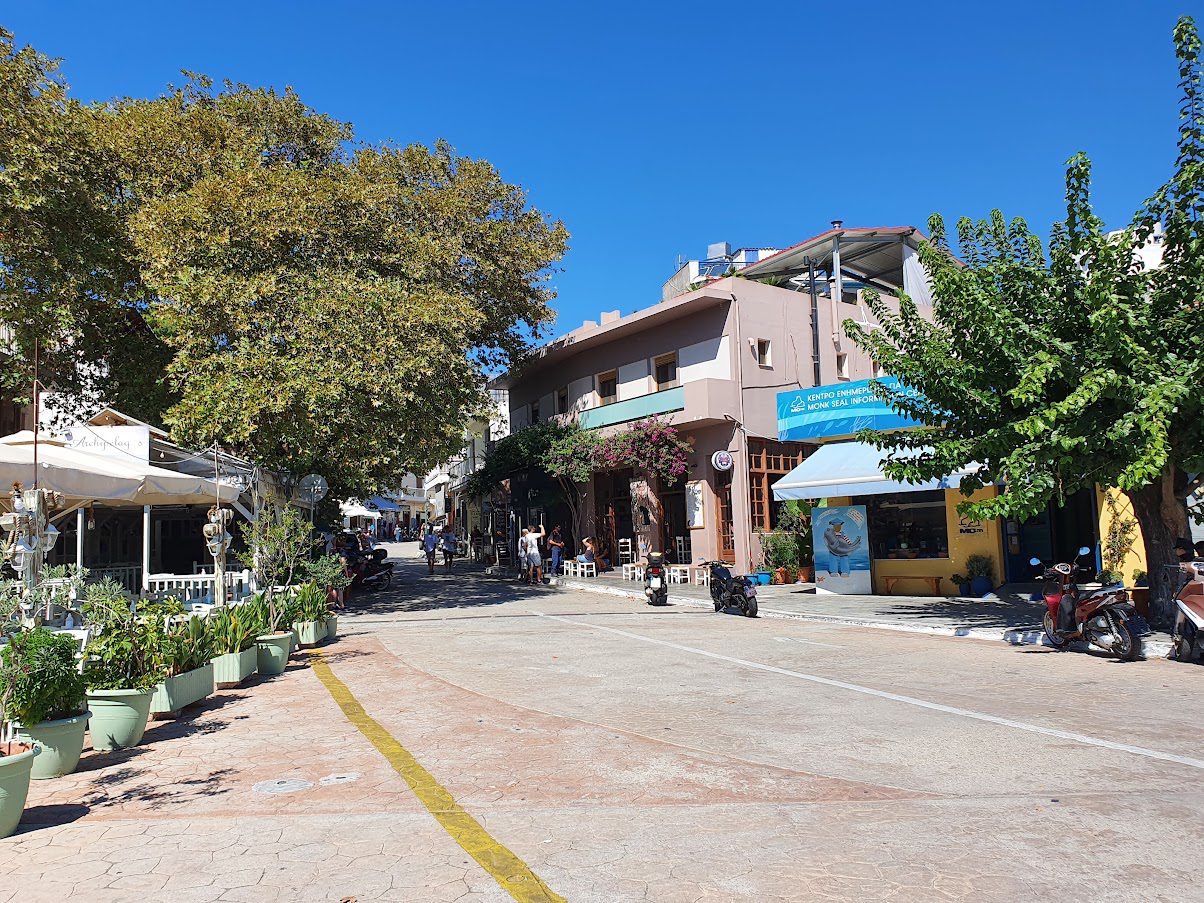 Walking out of Patitiri port in Alonissos