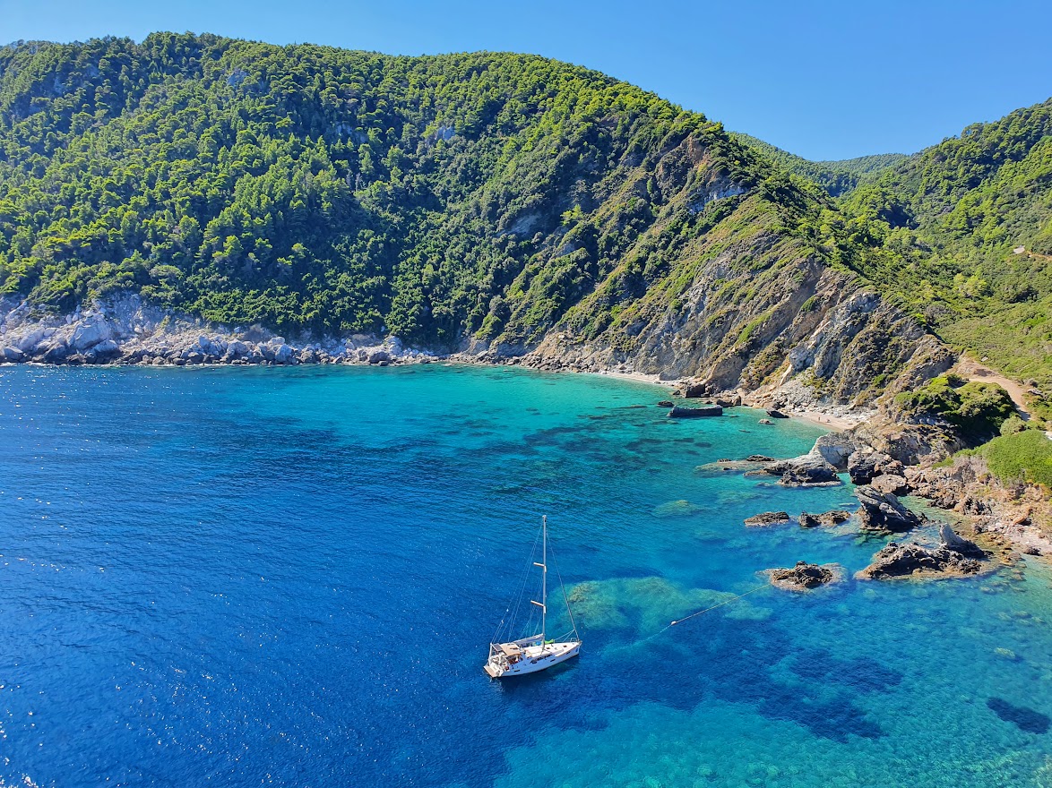 View from Mamma Mia chapel in Skopelos