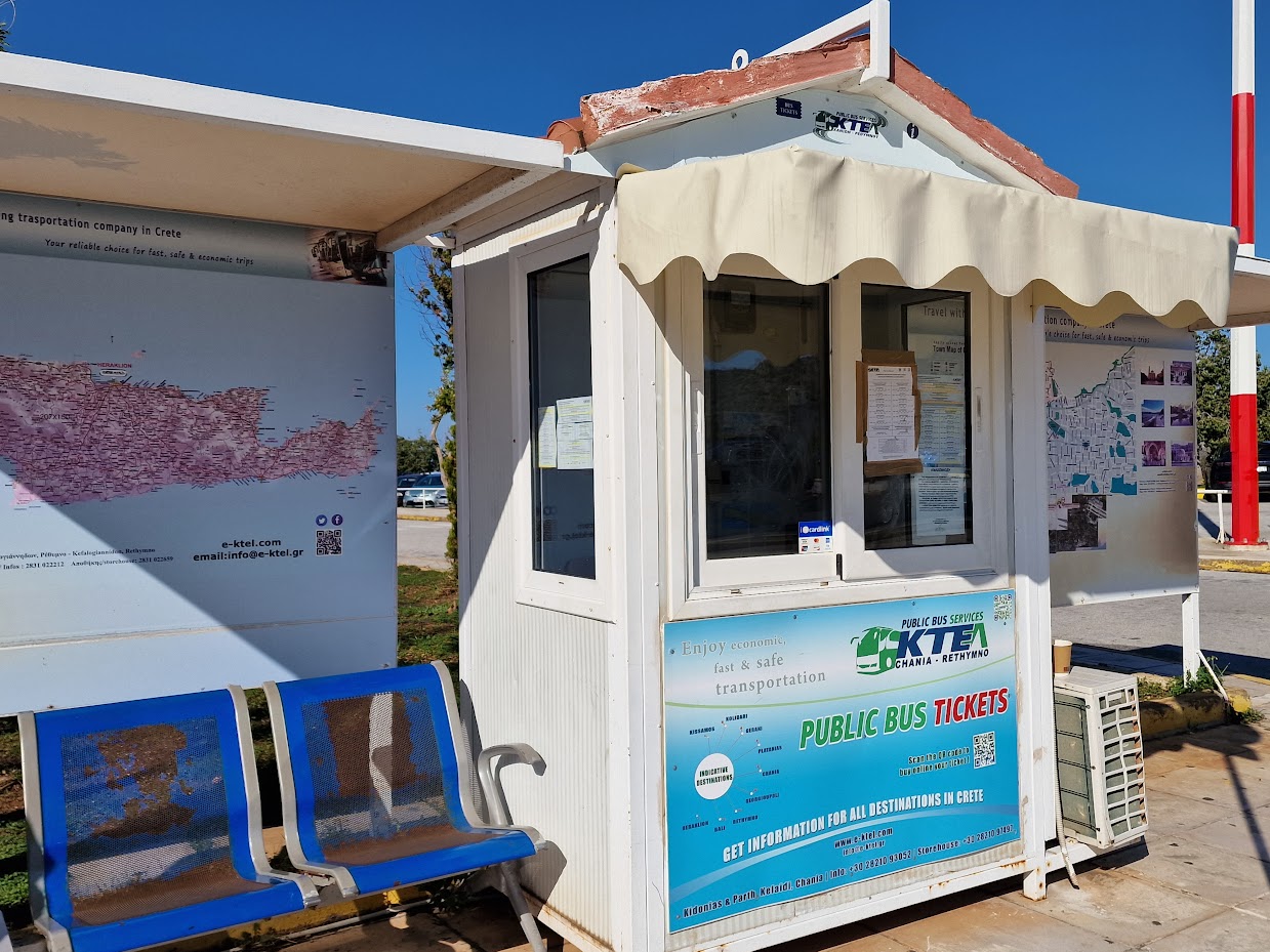 ktel bus kiosk chania airport