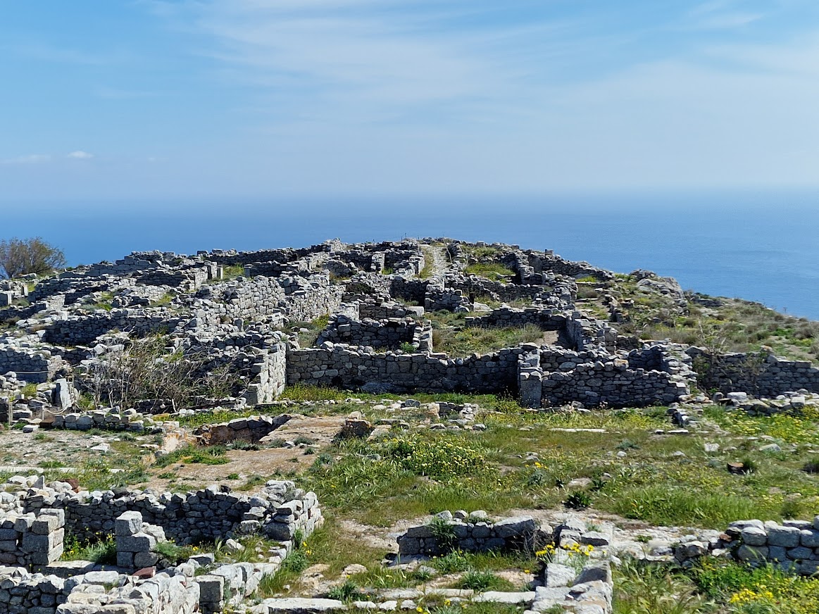 Ruins of Ancient Thera on the Greek island of Santorini