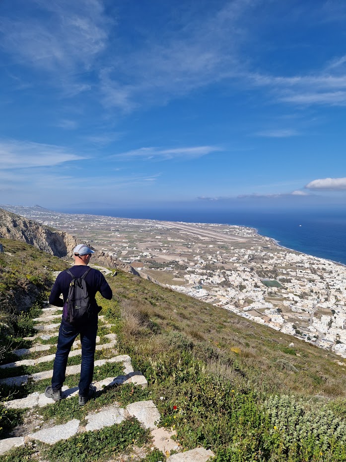 Dave Briggs in Ancient Thera Santorini