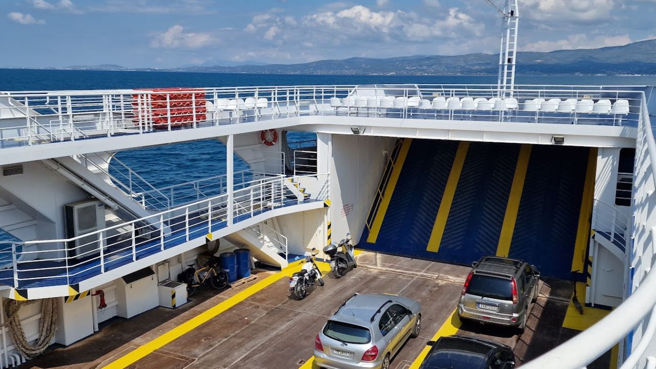 on the ferry from oropos to eretria