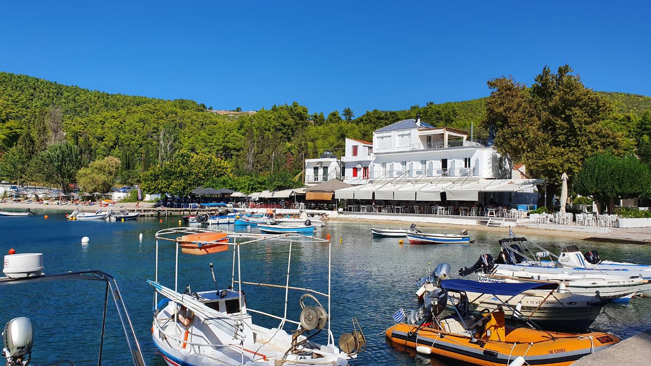 Agnontas beach in Skopelos