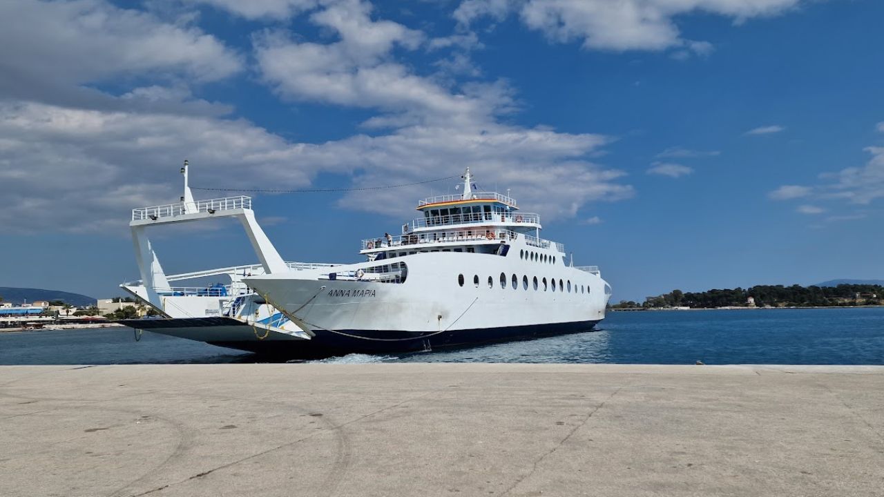Taking the ferry from Oropos to Eretria in Evia