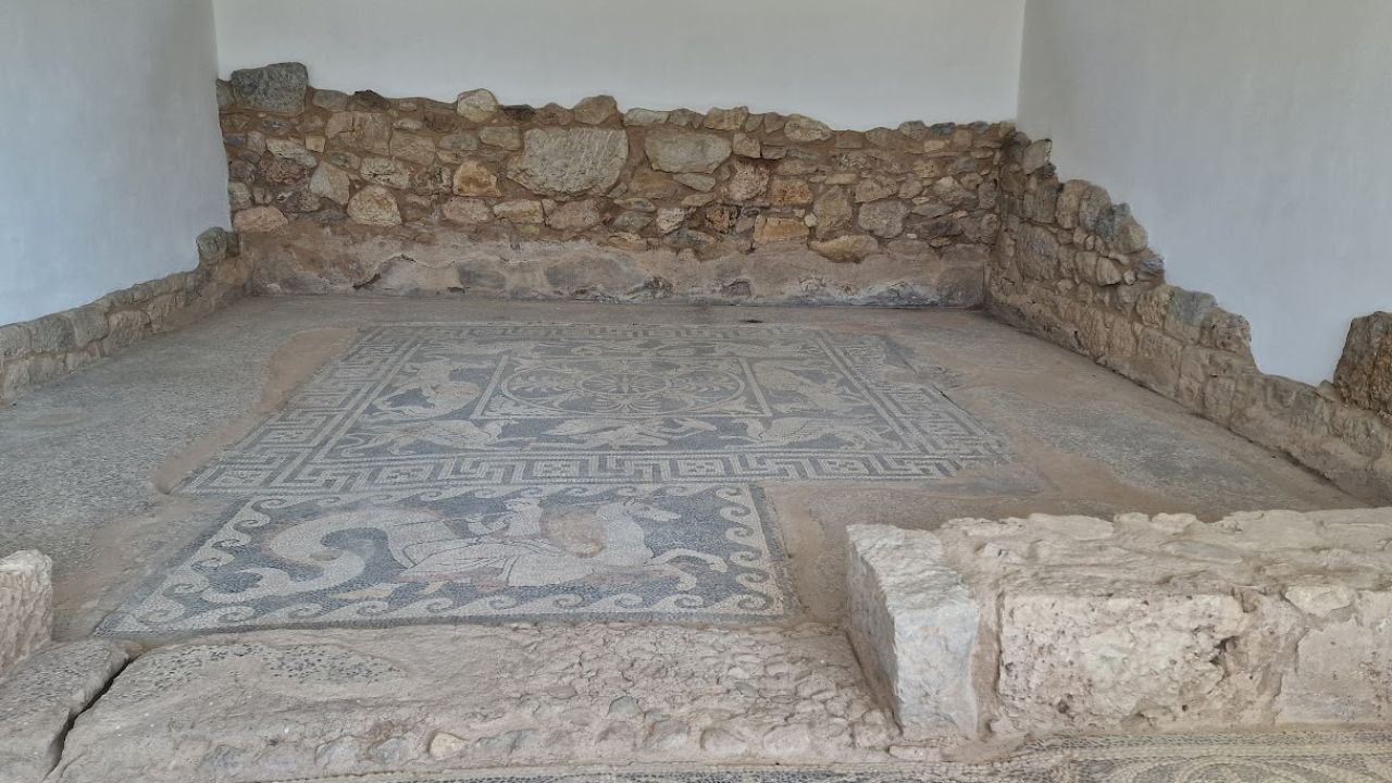 Mosaics of Eretria in Evia Greece