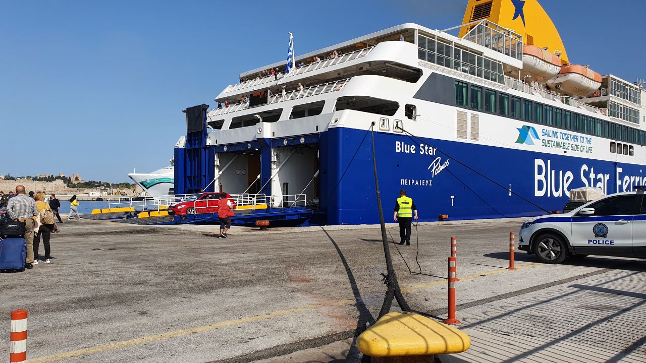 Traveling from Rhodes to Patmos on the Blue Star Patmos ferry