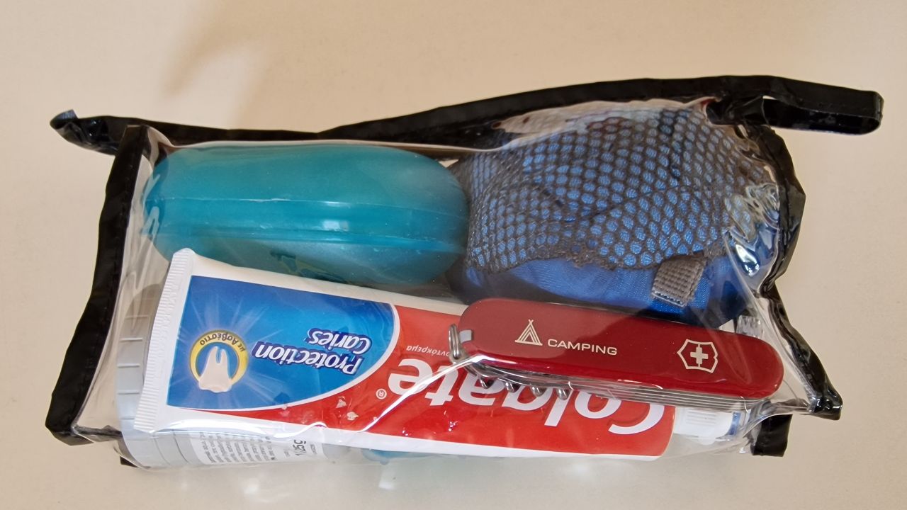 bike touring toiletries