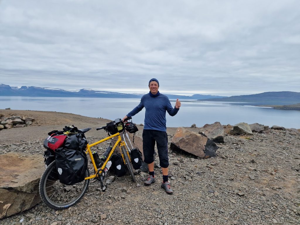 Dave Briggs cycling in Iceland with Sealskinz socks