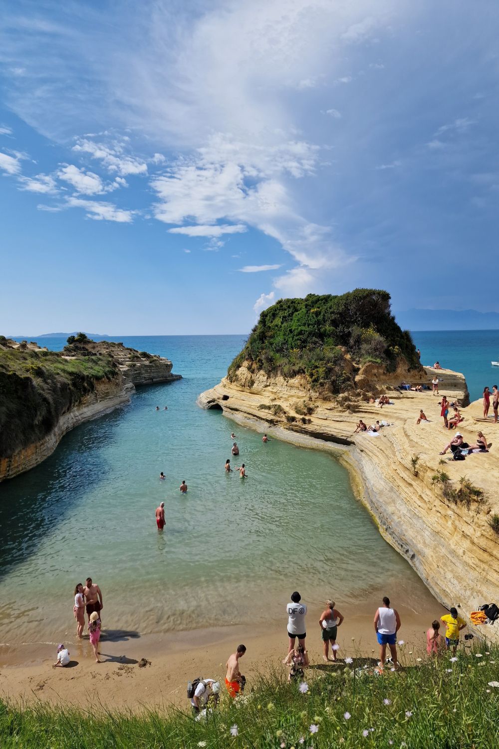 Sidari beach in corfu
