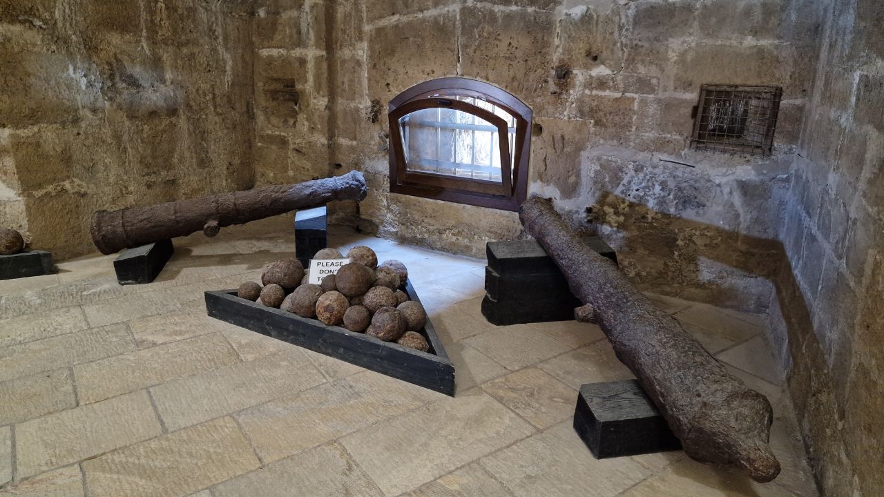 canons inside koules castle