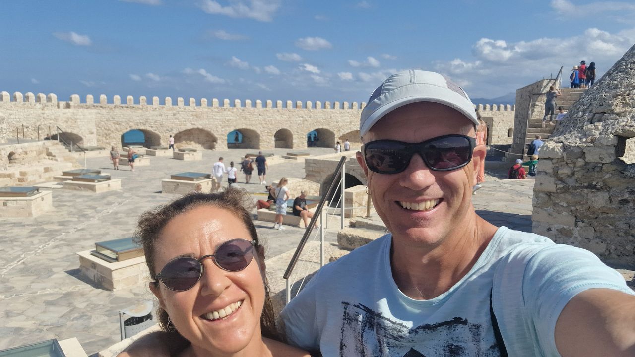 dave and vanessa at koules fortress heraklion