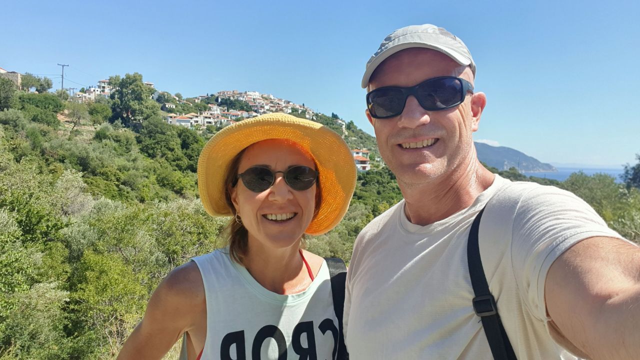 dave briggs in alonissos greece with vanessa