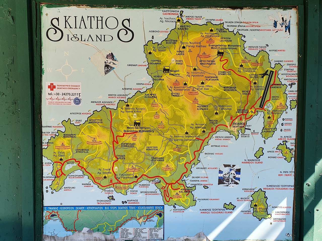 map of skiathos island