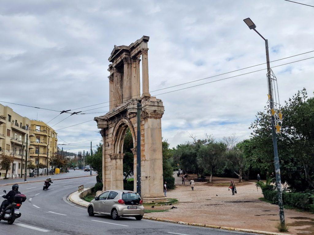 The Arch of Hadrian in Athens Greece