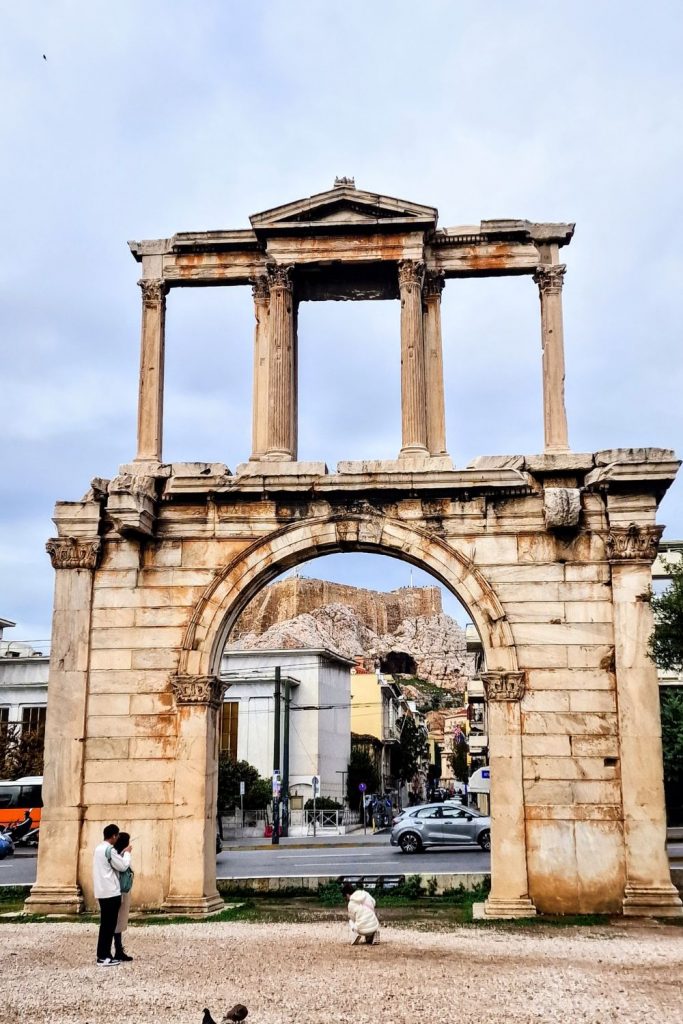 hadrian's arch in athens, greece