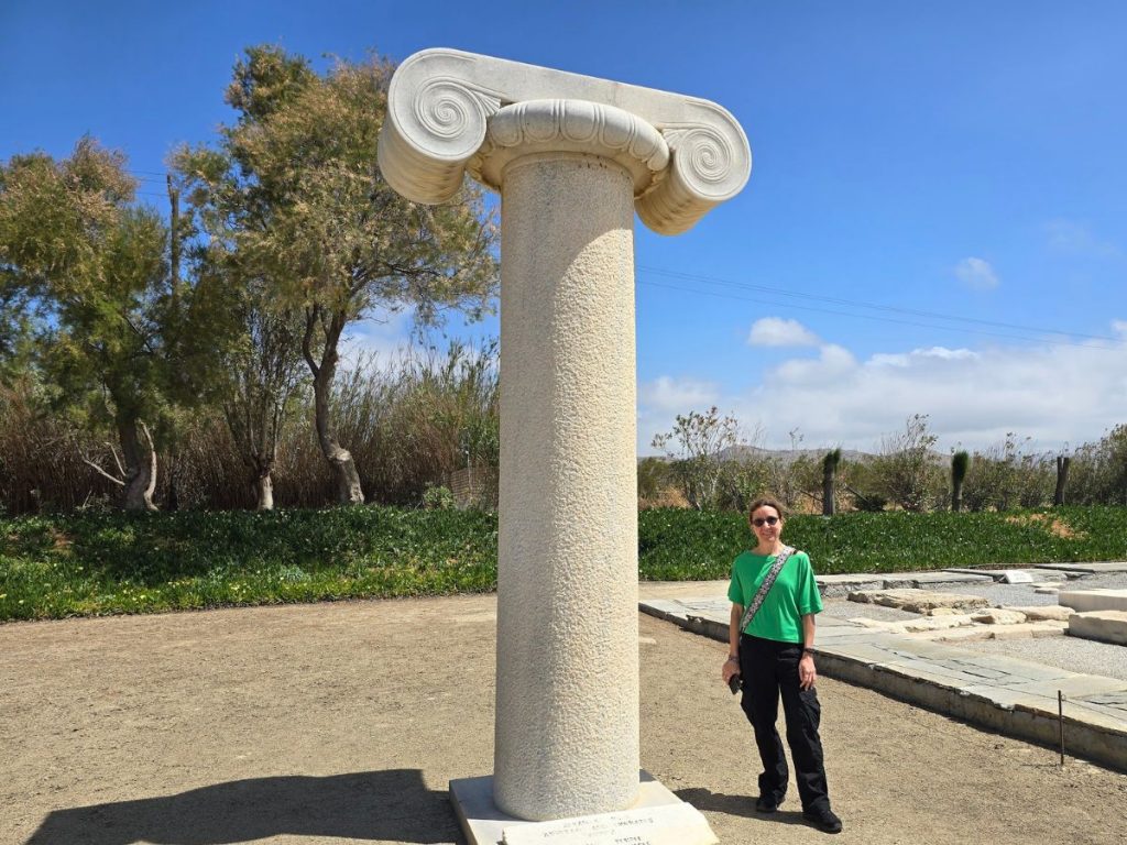replica greek pillar dionysus temple naxos